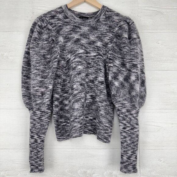 Ted Baker Jumper Sweater Women US 10 Extreme Sleeve Pullover Wool Mohair Gray - Picture 2 of 16
